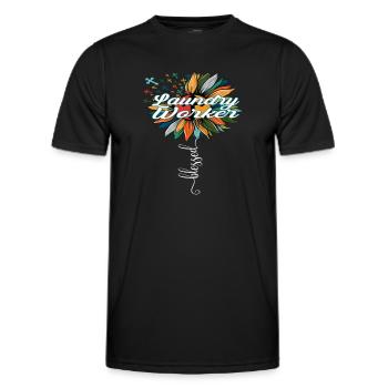 Blessed Laundry Worker - Men's Functional T-Shirt - black - Front - AI Model Male 178 dark (178cm)