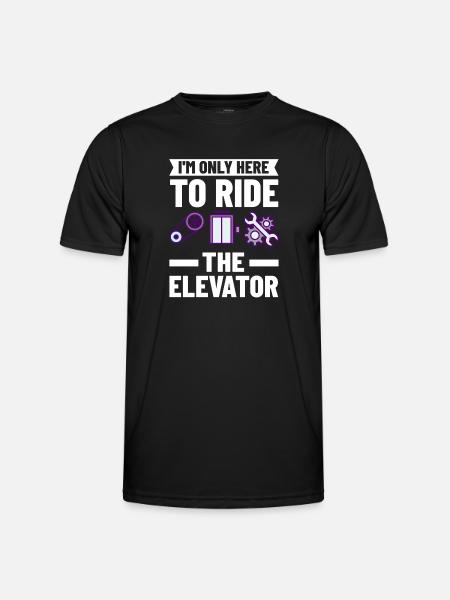 Elevator Elevator Tekniker Elevator Elevator Elevator - Funktionsshirt til herrer - sort