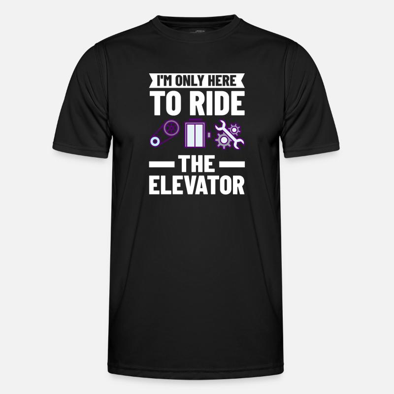 Technicien d’ascenseur Élévateur élévateur - T-shirt sport Homme - noir