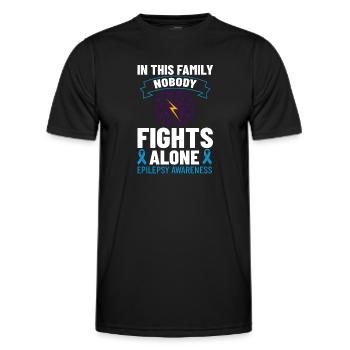 Epilepsy Convulsive disease Epileptic seizure - Men's Functional T-Shirt - black - Front - AI Model Male 178 dark (178cm)