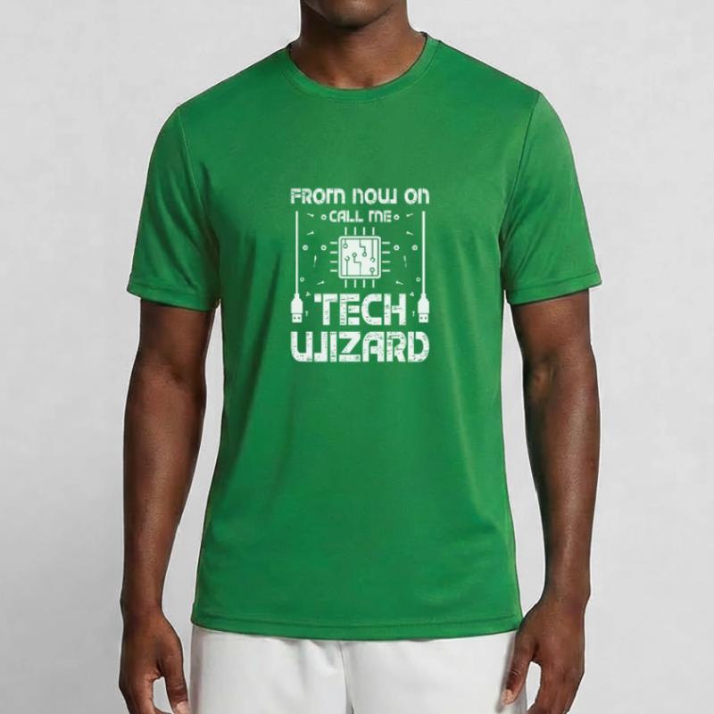 Call Me Tech Wizard Funny IT Support Computer T-shirt sport Homme