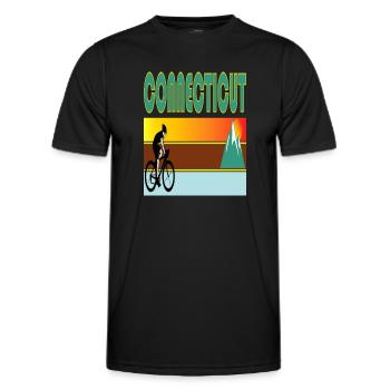 Connecticut Hometown Retro Mountain Bike - Men's Functional T-Shirt - black - Front - AI Model Male 178 dark (178cm)