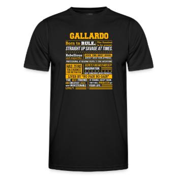 Gallardo Name Shirt Gallardo Born To Rule - Männer Funktions-T-Shirt - Schwarz - Vorne - AI Model Male 178 dark (178cm)