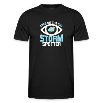 Eyes On The Sky - Storm Spotter Meteorologist Sto - Men's Functional T-Shirt - black - Front - AI Model Male 178 dark (178cm)