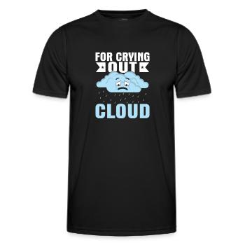 For Crying Out Cloud Meteorologist Storm - Men's Functional T-Shirt - black - Front - AI Model Male 178 dark (178cm)