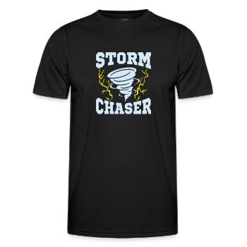 Storm Chaser Meteorologist Meteorology - Men's Functional T-Shirt - black - Front - AI Model Male 178 dark (178cm)