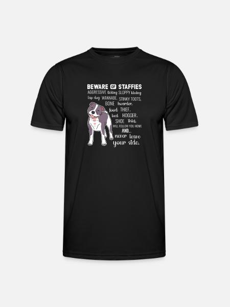 American Staffordshire Bull Terrier Staffy Hond - Functioneel T-shirt voor mannen - zwart