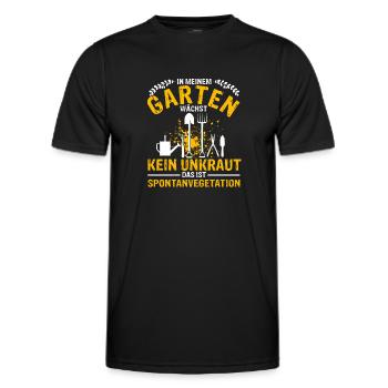 In Meinem Garten Wächst Kein Unkraut Das Ist Spont - Männer Funktions-T-Shirt - Schwarz - Vorne - AI Model Male 178 dark (178cm)