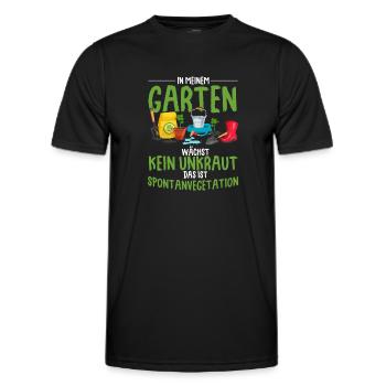 In Meinem Garten Wächst Kein Unkraut Das Ist Spont - Männer Funktions-T-Shirt - Schwarz - Vorne - AI Model Male 178 dark (178cm)