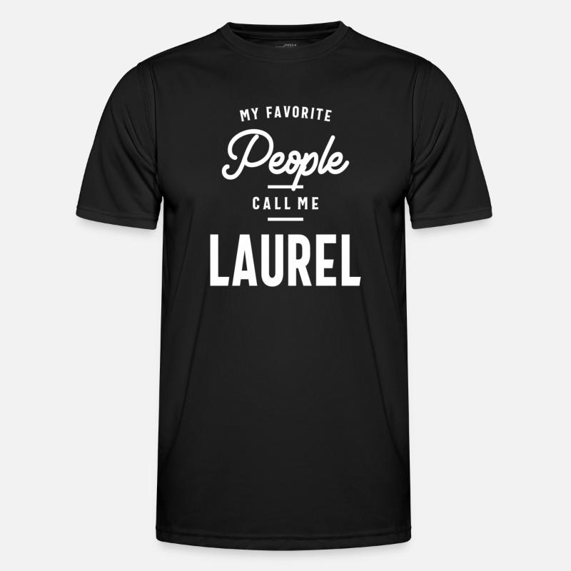 Laurel Personalized Name - Men's Functional T-Shirt - black