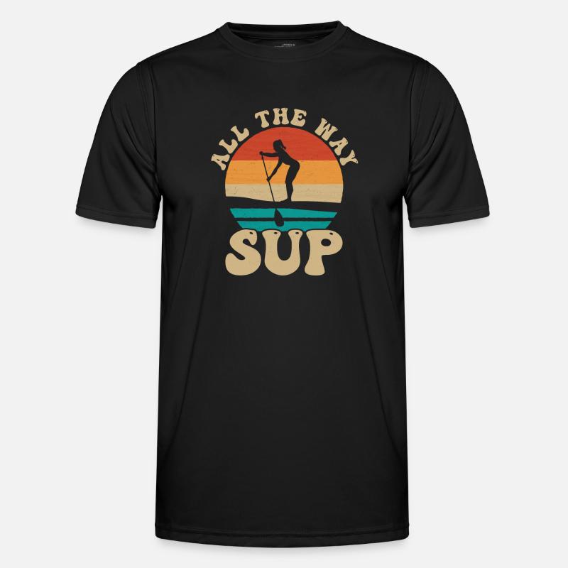 SUP Paddle Board Paddleboarding - Men's Functional T-Shirt - black