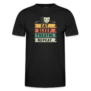 Actress Drama Broadway Musical Theater - Men's Functional T-Shirt - black - Front - AI Model Male 178 dark (178cm)