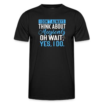 Actress Drama Broadway Musical Theater - Men's Functional T-Shirt - black - Front - AI Model Male 178 dark (178cm)