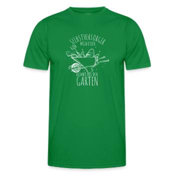 Selbstversorger Mein Essen Kommt Aus Dem Garten - - Männer Funktions-T-Shirt - Kelly Green - Vorne - AI Model Male 178 dark (178cm)