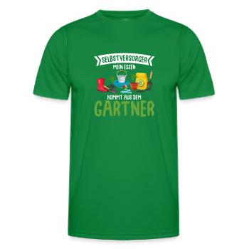 Selbstversorger Mein Essen Kommt Aus Dem Garten - - Männer Funktions-T-Shirt - Kelly Green - Vorne - AI Model Male 178 dark (178cm)