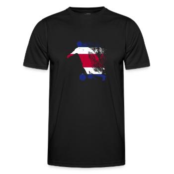 Équipe nationale du Costa Rica - T-shirt sport Homme - noir - Devant - AI Model Male 178 dark (178cm)