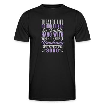 Actress Drama Broadway Musical Theater - Men's Functional T-Shirt - black - Front - AI Model Male 178 dark (178cm)