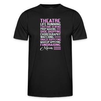 Actress Drama Broadway Musical Theater - Men's Functional T-Shirt - black - Front - AI Model Male 178 dark (178cm)