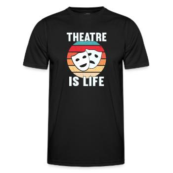 Actress Drama Broadway Musical Theater - Men's Functional T-Shirt - black - Front - AI Model Male 178 dark (178cm)