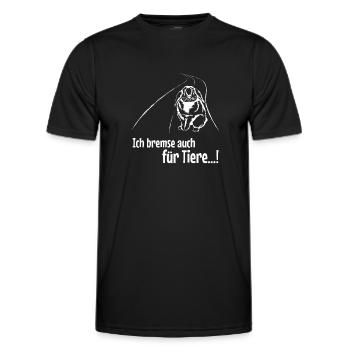 Ich Bremse Auch Für Tiere Kaninchen - Männer Funktions-T-Shirt - Schwarz - Vorne - AI Model Male 178 dark (178cm)