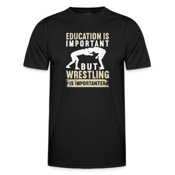 Lutte Lutte Lutteur Lutteur Cadeau de lutteur - T-shirt sport Homme - noir - Devant - AI Model Male 178 dark (178cm)