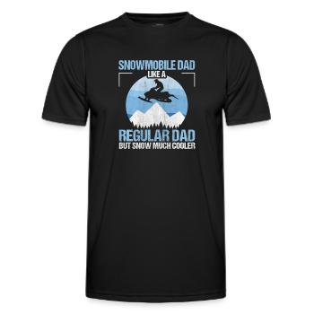 Snowmobile Dad Snow Much Cooler Motorschlitten - Männer Funktions-T-Shirt - Schwarz - Vorne - AI Model Male 178 dark (178cm)