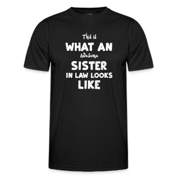 This Is What An Awesome Sister In Law Looks Like - Männer Funktions-T-Shirt - Schwarz - Vorne - AI Model Male 178 dark (178cm)