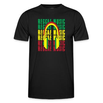 Reggae Music Rastafari Jamaica - Men's Functional T-Shirt - black - Front - AI Model Male 178 dark (178cm)