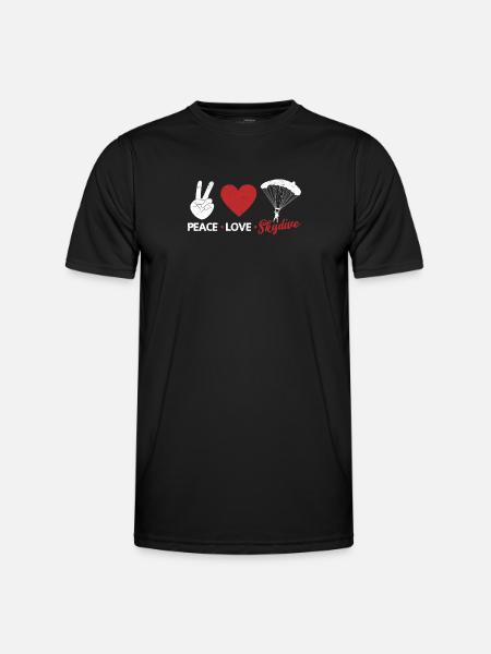 Funny Skydiving Lovers Skychute - Men's Functional T-Shirt - black