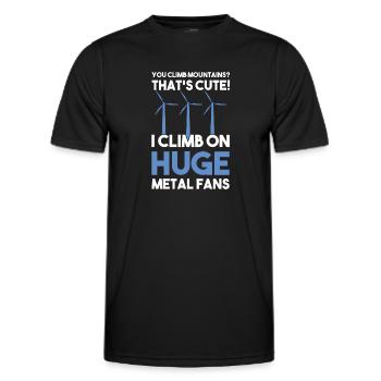 Technicien d’éolienne énergie éolienne de parc éolien - T-shirt sport Homme - noir - Devant - AI Model Male 178 dark (178cm)