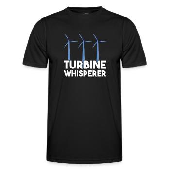 Technicien d’éolienne énergie éolienne de parc éolien - T-shirt sport Homme - noir - Devant - AI Model Male 178 dark (178cm)