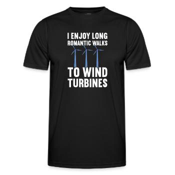 Technicien d’éolienne énergie éolienne de parc éolien - T-shirt sport Homme - noir - Devant - AI Model Male 178 dark (178cm)