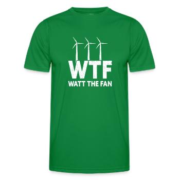 Wind turbine technician wind farm wind power - Men's Functional T-Shirt - kelly green - Front - AI Model Male 178 dark (178cm)