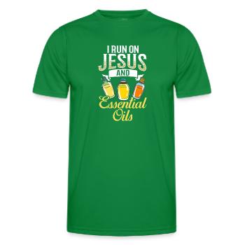 Essential Oil Diffuser Aromatherapy Plants - Men's Functional T-Shirt - kelly green - Front - AI Model Male 178 dark (178cm)