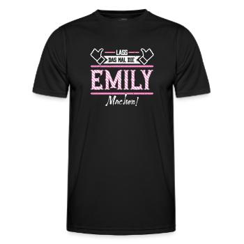 Emily Geschenkidee Geschenk Geburtstag - Männer Funktions-T-Shirt - Schwarz - Vorne - AI Model Male 178 dark (178cm)