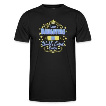 La citation de famille la plus mignonne de Leo Daughters World - T-shirt sport Homme - noir - Devant - AI Model Male 178 dark (178cm)