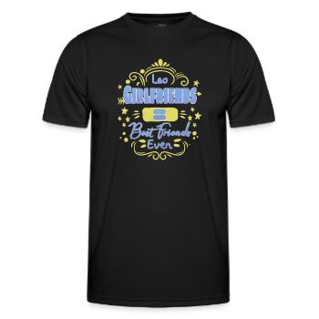 Leo Girlfriends Best Friends Ever Valentine - T-shirt sport Homme - noir - Devant - AI Model Male 178 dark (178cm)
