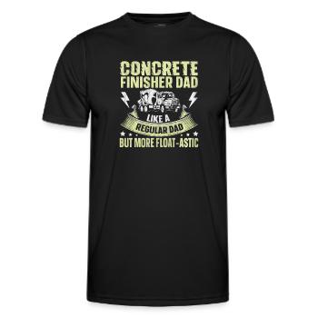 Float-Astic Concrete Finisher Dad Betonbauer - Männer Funktions-T-Shirt - Schwarz - Vorne - AI Model Male 178 dark (178cm)