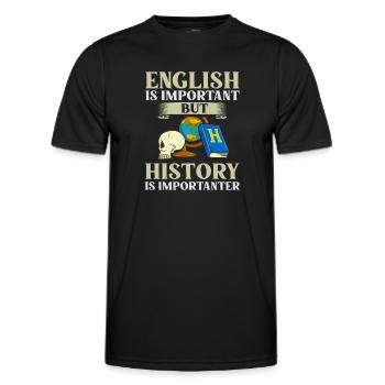 Geschichte Lehrer Lektion Professor Historiker - Männer Funktions-T-Shirt - Schwarz - Vorne - AI Model Male 178 dark (178cm)