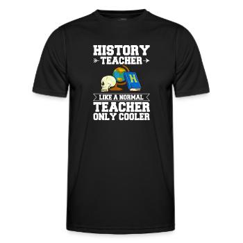 Geschichte Lehrer Lektion Professor Historiker - Männer Funktions-T-Shirt - Schwarz - Vorne - AI Model Male 178 dark (178cm)