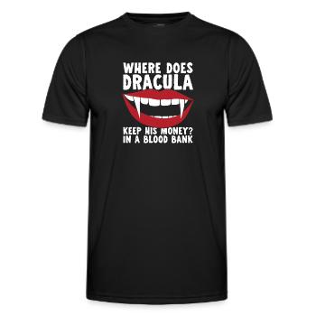 Halloween Lustiger Dracula - Männer Funktions-T-Shirt - Schwarz - Vorne - AI Model Male 178 dark (178cm)