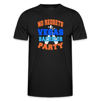 Aucun regret Vegas EVJF Vegas Mariage - T-shirt sport Homme - noir - Devant - AI Model Male 178 dark (178cm)