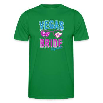 Mignon Retro Vegas Bride Squad Vegas T-shirt de mariage - T-shirt sport Homme - vert - Devant - AI Model Male 178 dark (178cm)