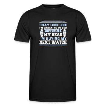 Watch Collector Watch Watchmaker - Men's Functional T-Shirt - black - Front - AI Model Male 178 dark (178cm)