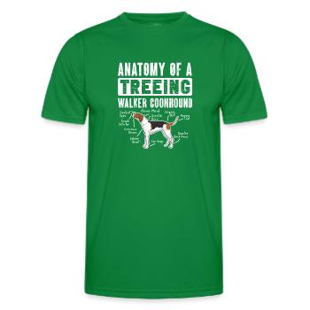 Treeing Walker Coonhound - Men's Functional T-Shirt - kelly green - Front - AI Model Male 178 dark (178cm)