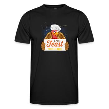 Turkey Thanksgiving Turkey Feast - Men's Functional T-Shirt - black - Front - AI Model Male 178 dark (178cm)