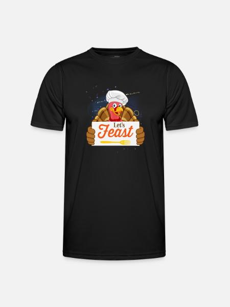 Turkey Thanksgiving Turkey Feast - Men's Functional T-Shirt - black