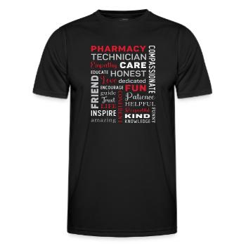 Pharmacy Technician Tech Medicine Pharmacist Quote - Männer Funktions-T-Shirt - Schwarz - Vorne - AI Model Male 178 dark (178cm)