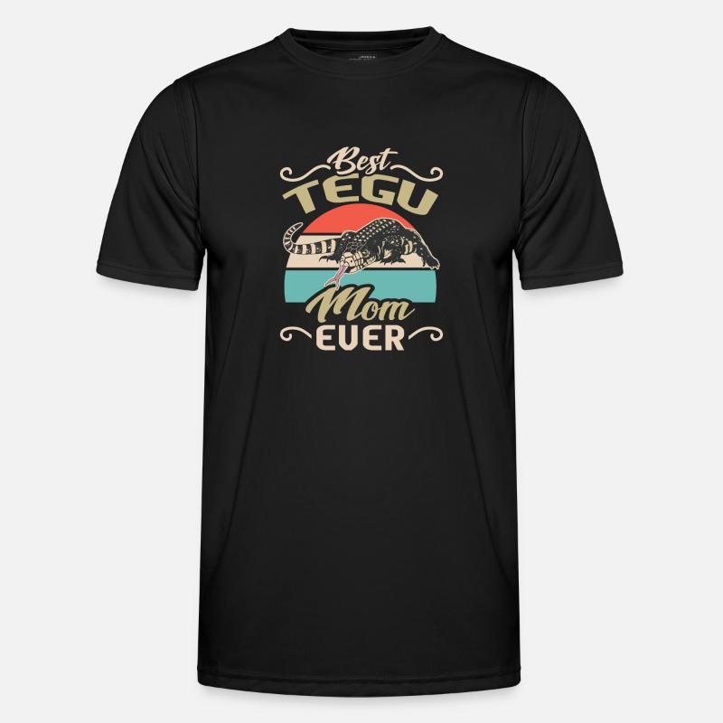 Tegu Lizard Reptile Herpetologist - Men's Functional T-Shirt - black