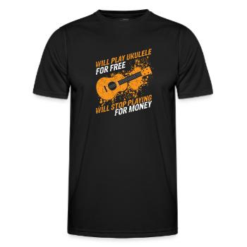 Ukulele Gitarre Musik Konzert Gitarrist Geschenk f - Männer Funktions-T-Shirt - Schwarz - Vorne - AI Model Male 178 dark (178cm)